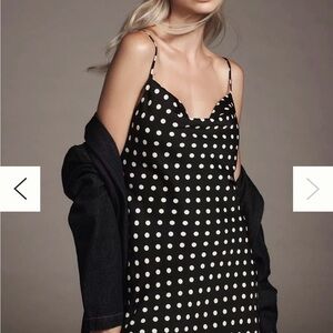 Anthropologie Black and White Polka Dot Dress
